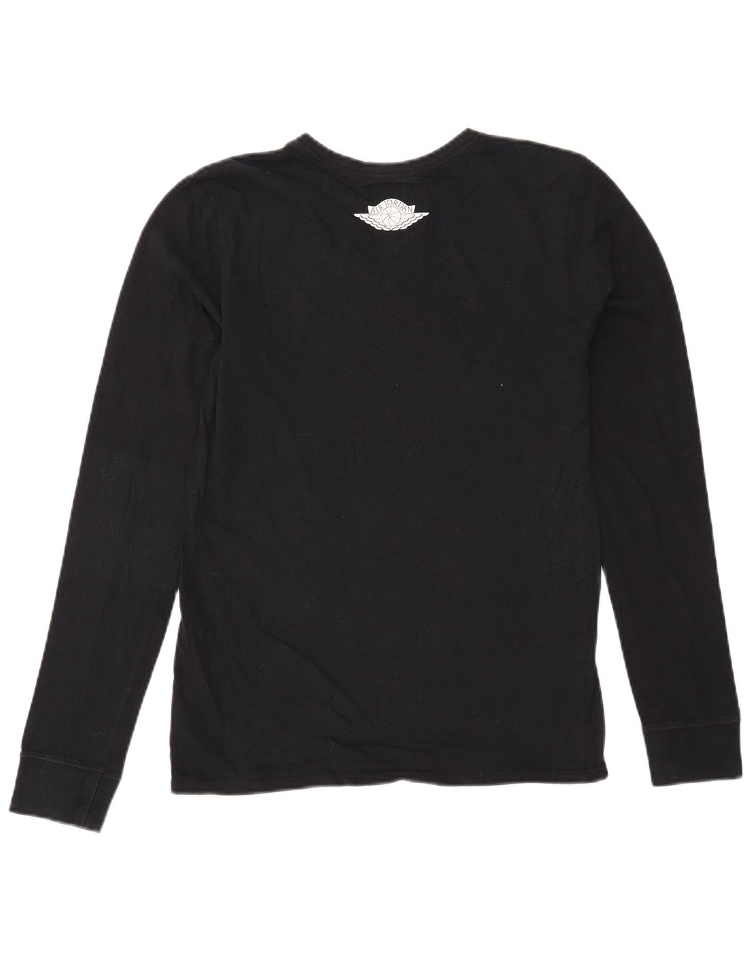 Męski top z grafiką Jordan z długim rękawem, mały, czarny, bawełniany