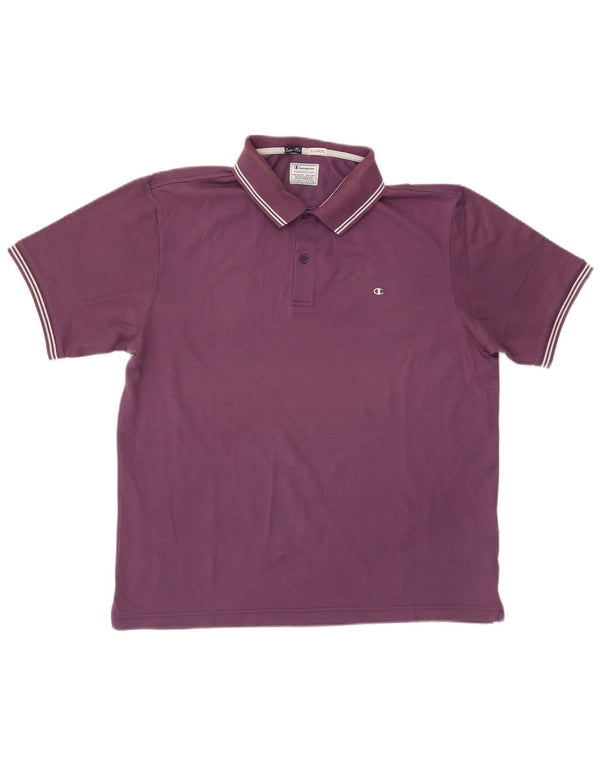 Męska koszulka polo Champion Easy Fit XL, fioletowa, bawełniana