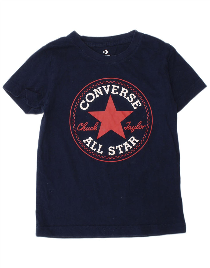 T-shirt chłopięcy CONVERSE Chuck Taylor z grafiką, 4-5 lat, granatowy, bawełniany