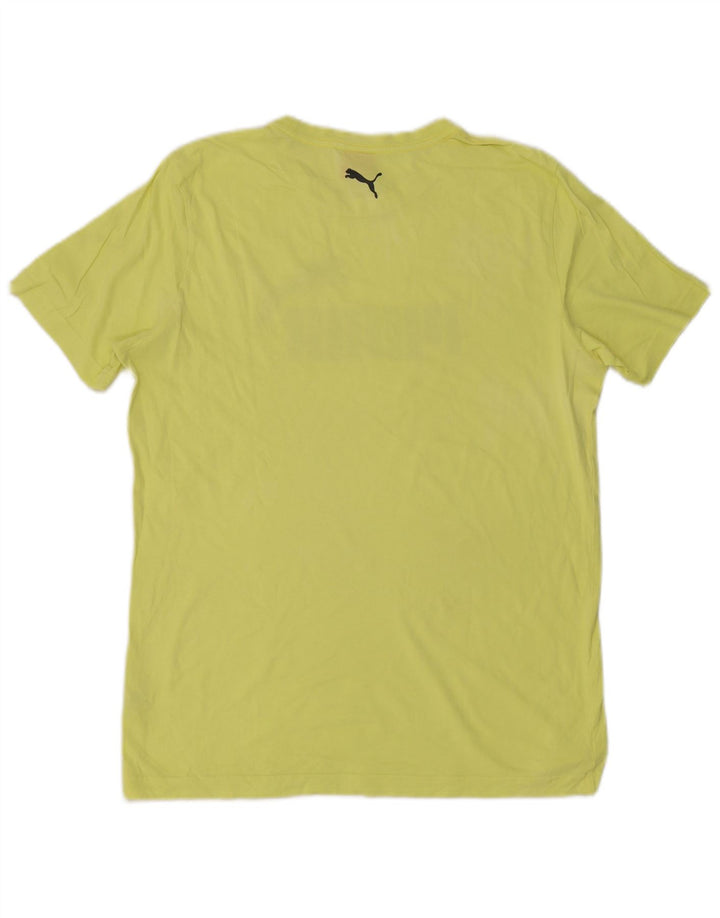 Męski T-shirt z grafiką Puma, średni żółty
