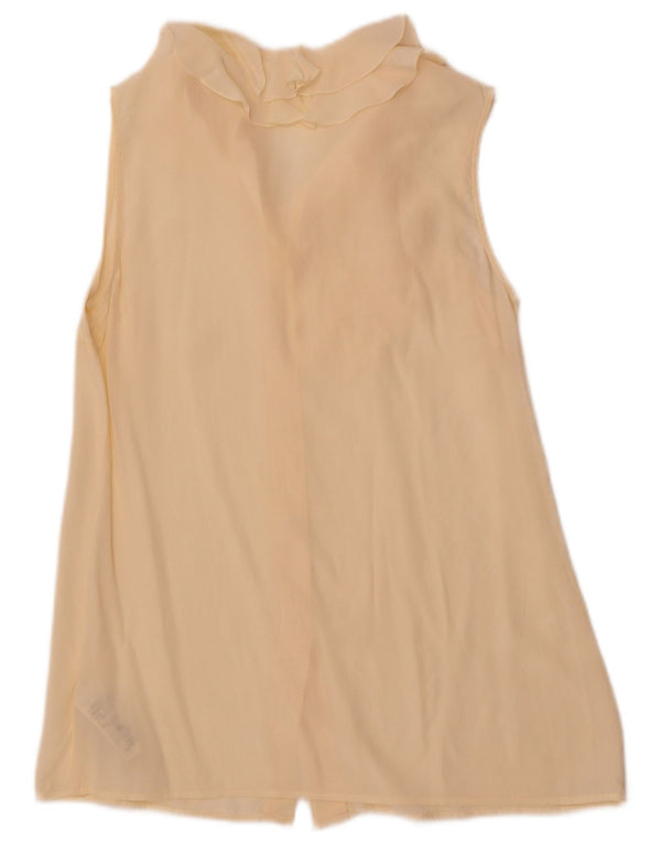 Damska bluzka bez rękawów Falconeri UK 12 Medium Off White