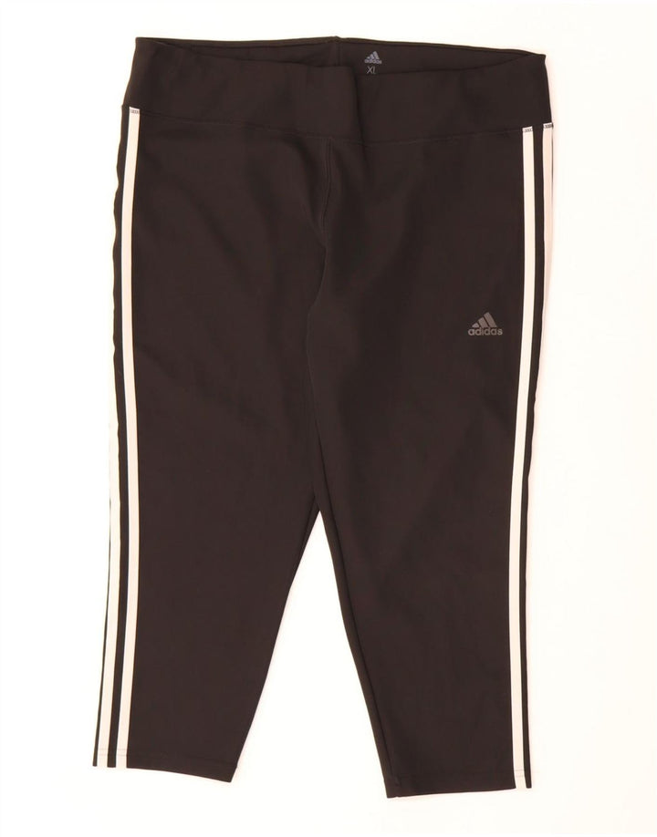 Damskie legginsy Adidas Climalite Capri UK 18 XL, czarny poliester