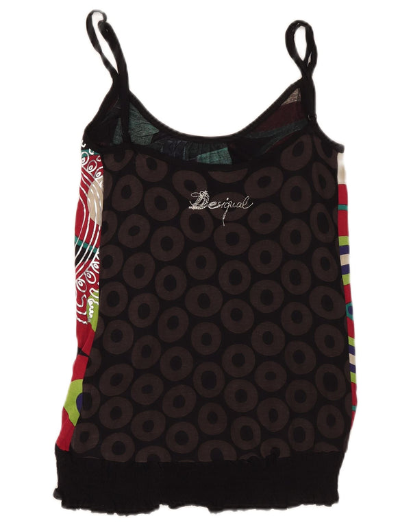 Desigual Womens Graphic Cami Top UK 12 Medium Multicoloured Geometric