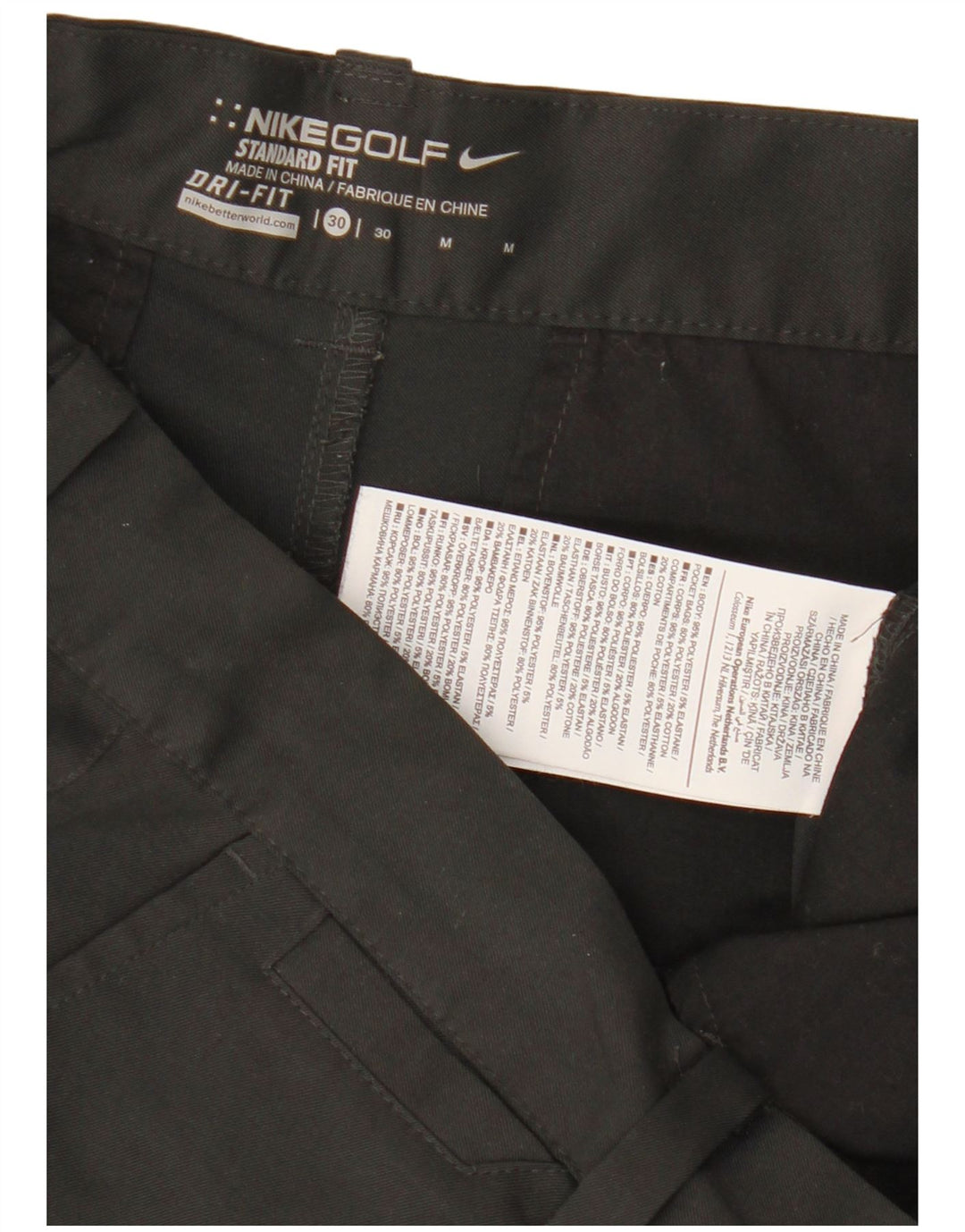 Męskie spodenki sportowe Nike Dri Fit Standard W30, średni czarny poliester