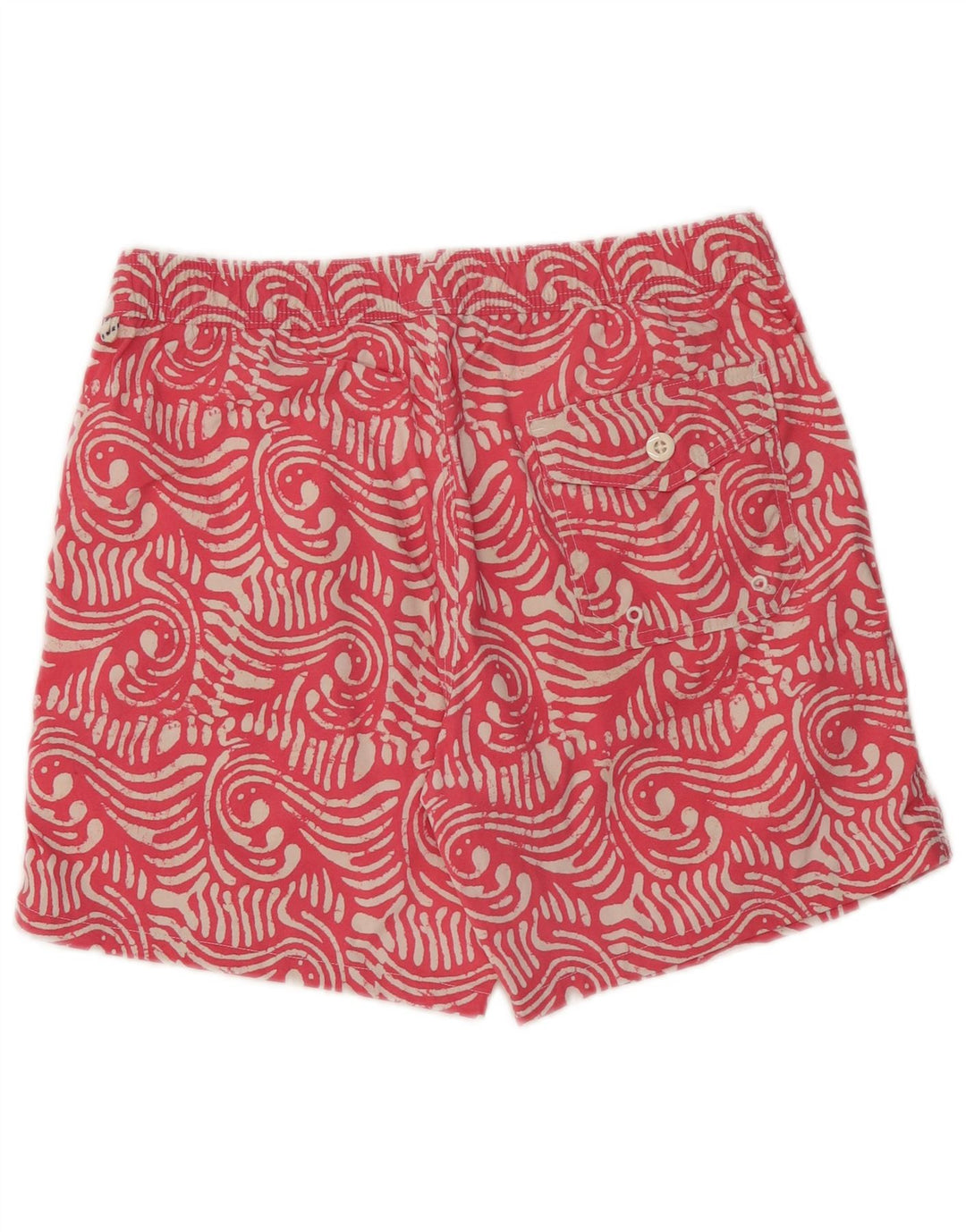 Męskie spodenki kąpielowe J. CREW, średnioróżowe, poliamidowe paisley