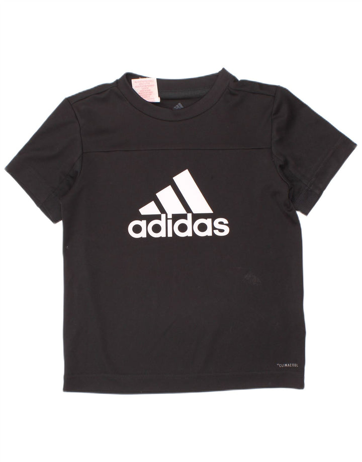 Chłopięca koszulka Adidas Climacool Graphic Top 5-6 lat 2XS Czarny poliester