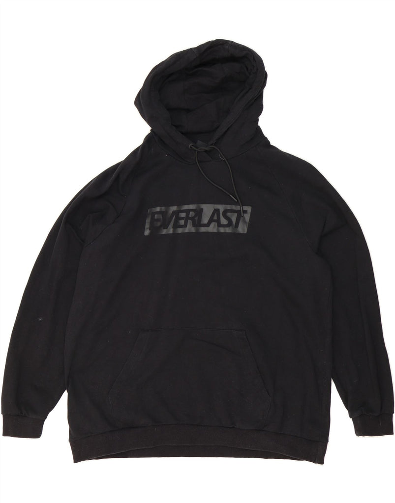 EVERLAST Womens Oversized Graphic Hoodie Jumper UK 18 XL Black Cotton Vintage Everlast and Second-Hand Everlast from Messina Hembry 