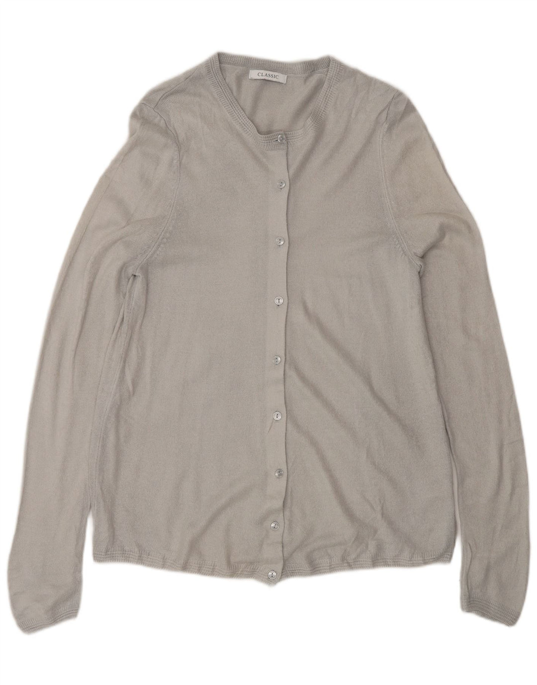 Marks & Spencer Damski sweter kardigan UK 12 Średni szary akryl
