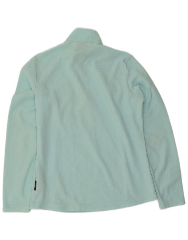Jack Wolfskin Womens Zip Neck Fleece Jumper UK 10/12 Medium Turquoise
