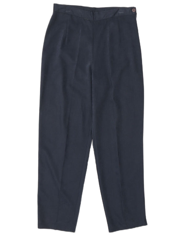 Vintage damskie zwężane spodnie przycięte IT 42 Medium W26 L25 granatowe