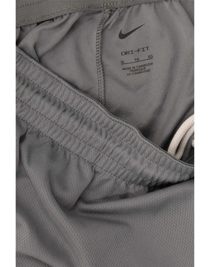 Męskie spodenki sportowe Nike Dri Fit Graphic XL, szary, poliester z blokami kolorów