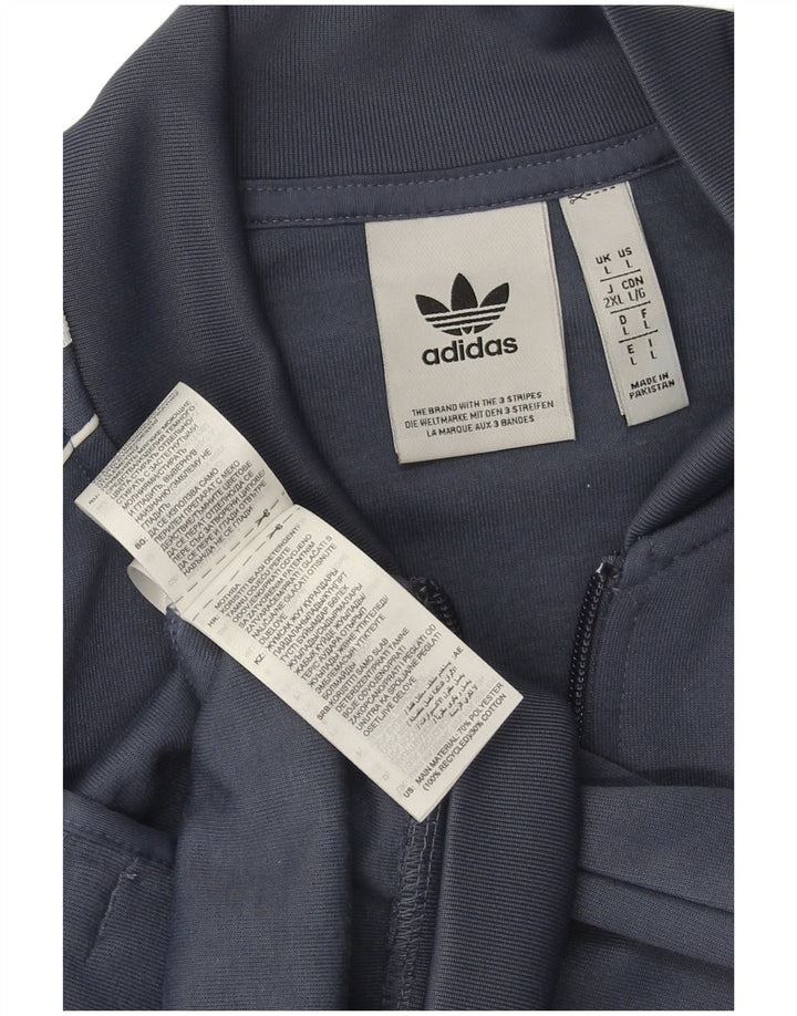 Adidas Męska bluza dresowa, duża granatowa, poliestrowa