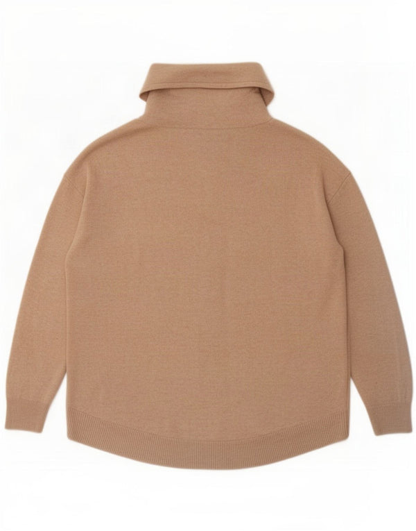 Damski sweter oversize Massimo Dutti z okrągłym dekoltem UK 10 Small Beige