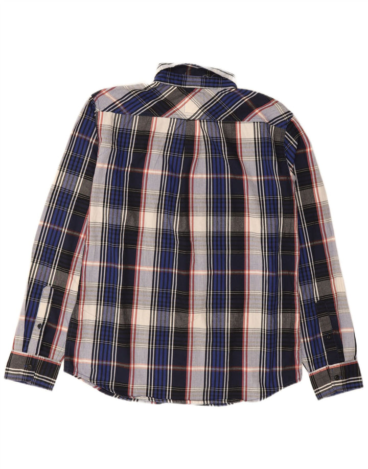 LEVI'S Mens Shirt Medium Navy Blue Check Cotton