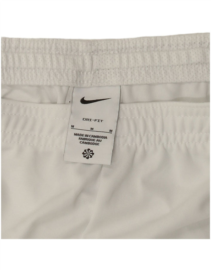 Męskie spodenki sportowe NIKE Dri Fit, średni biały poliester