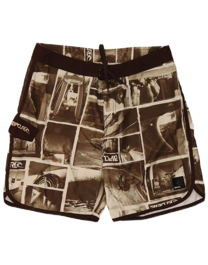 Męskie szorty kąpielowe Rip Curl Graphic XL, brązowe, patchworkowe