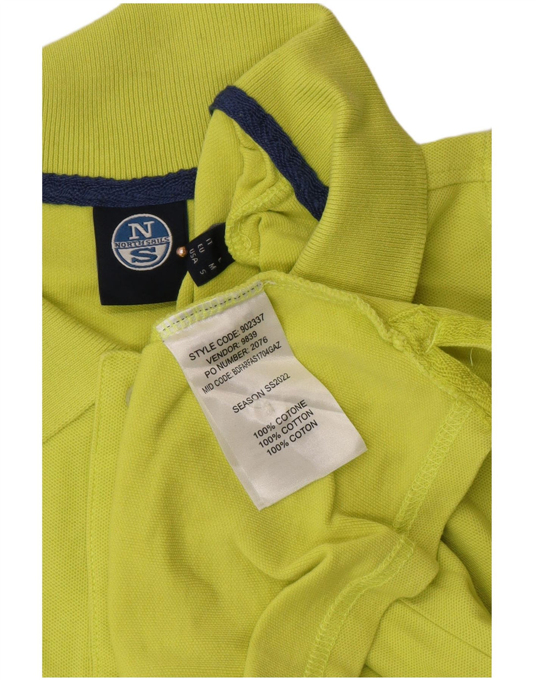 Męska koszulka polo NORTH SAILS, bawełniana, w kolorze średnio zielonym