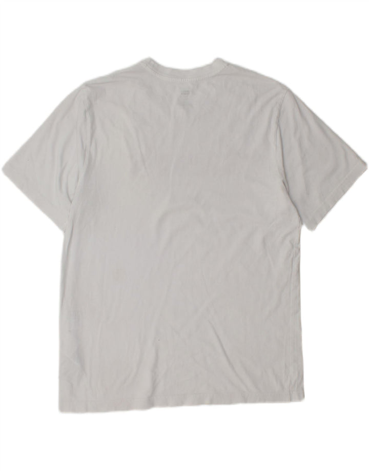 LEVI'S Mens Relaxed Fit Graphic T-Shirt Top Medium White Cotton Vintage Levi's and Second-Hand Levi's from Messina Hembry 