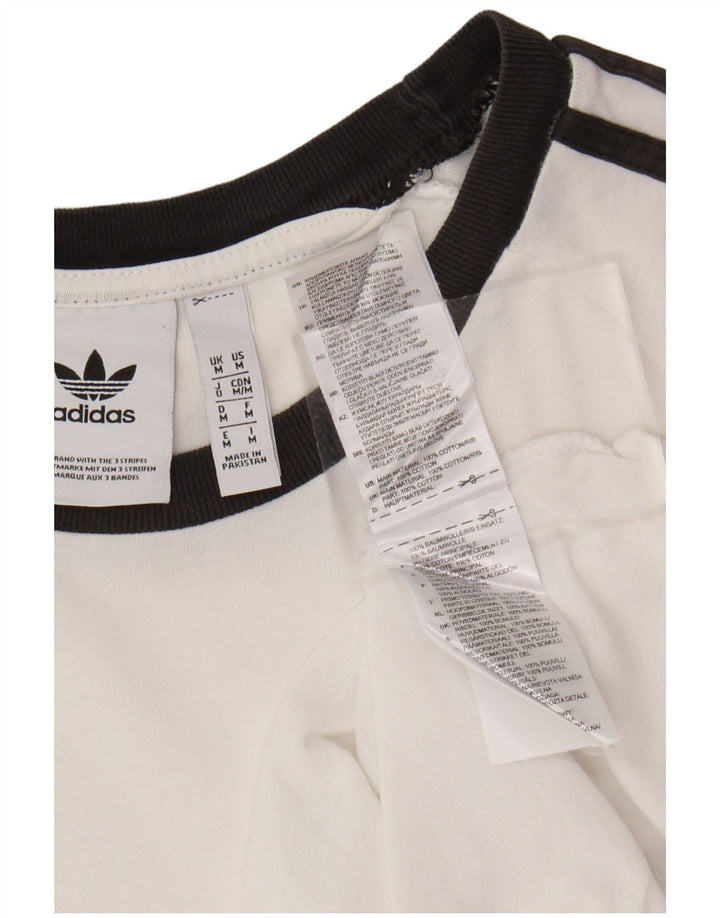 ADIDAS Mens T-Shirt Top Medium White Cotton