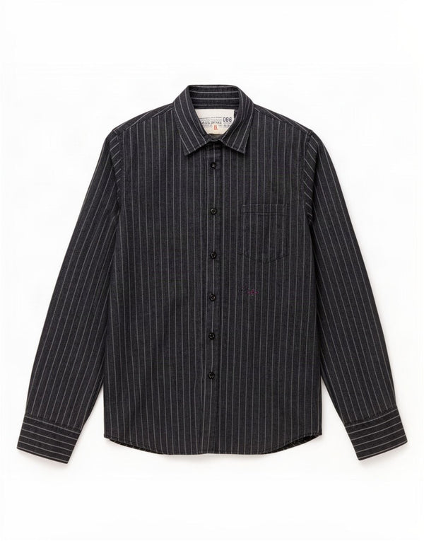 Koszula męska Guess XL, czarna, bawełniana w prążki