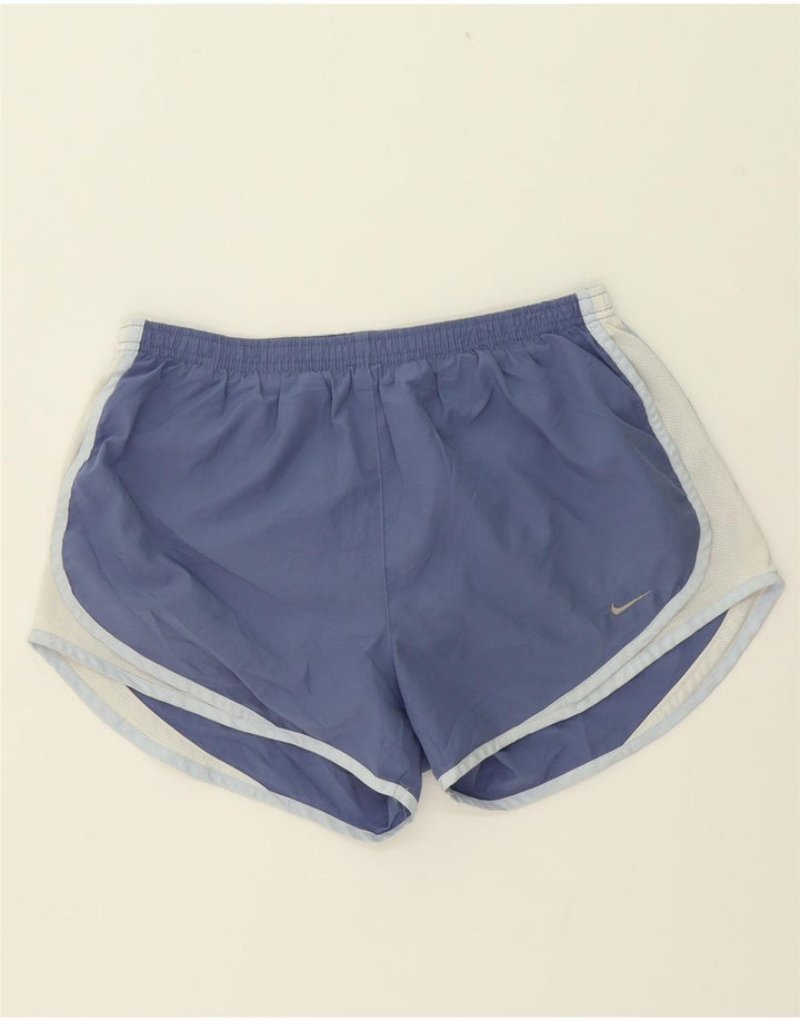 NIKE Womens Sport Shorts UK 12 Medium  Blue Colourblock Polyester Vintage Nike and Second-Hand Nike from Messina Hembry 