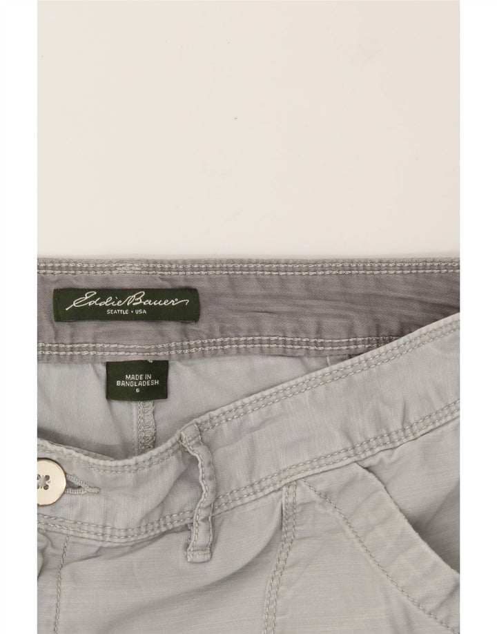 EDDIE BAUER Womens Seattle Cargo Shorts US 6 Medium W32  Grey Cotton Vintage Eddie Bauer and Second-Hand Eddie Bauer from Messina Hembry 