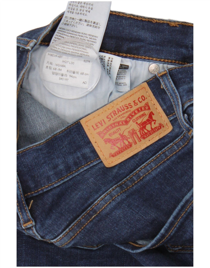 Damskie jeansy skinny LEVI'S W27 L30 Granatowa bawełna