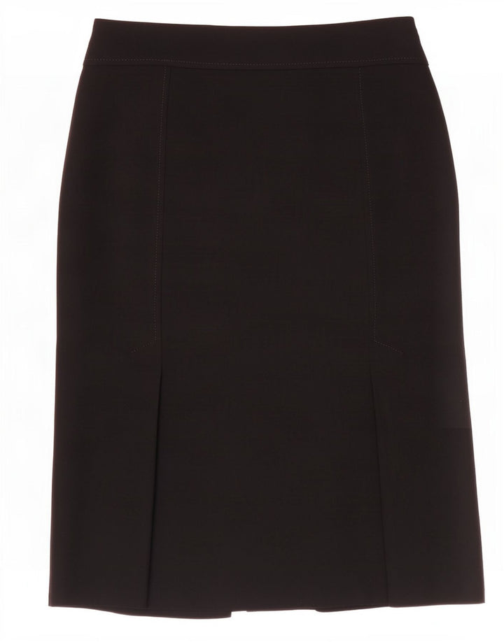 Marks & Spencer Damska prosta spódnica UK 12 Medium W30 Czarny poliester