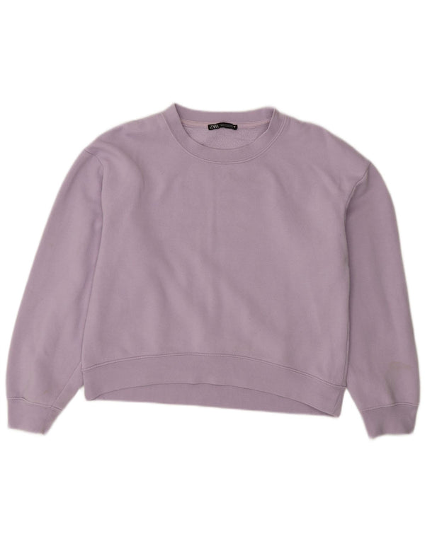 Zara Womens Sweatshirt Jumper UK 14 Medium Purple