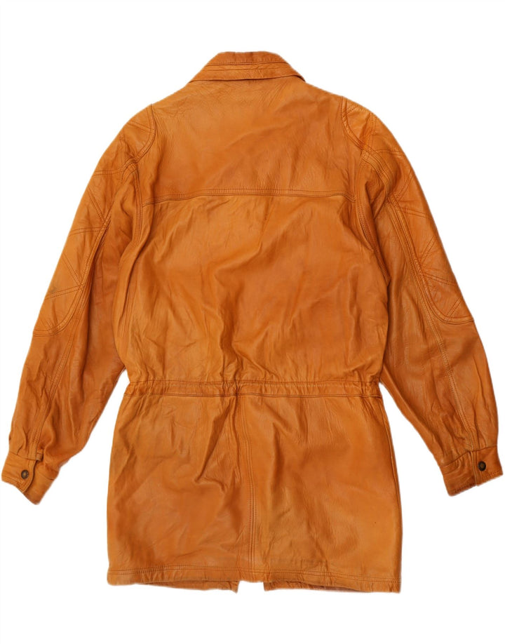 Vintage męska skórzana kurtka UK 40 duża brązowa