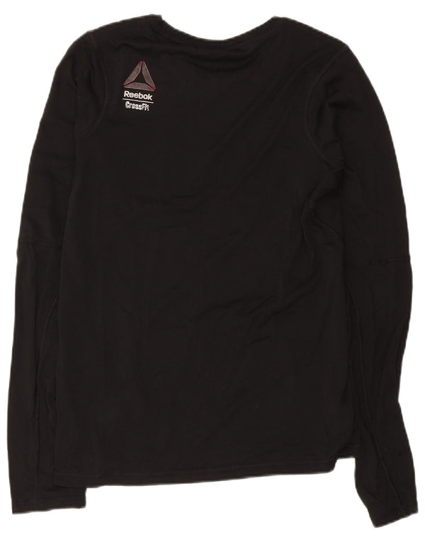 Męska koszulka Reebok Cross Fit z długim rękawem, średni czarny poliester