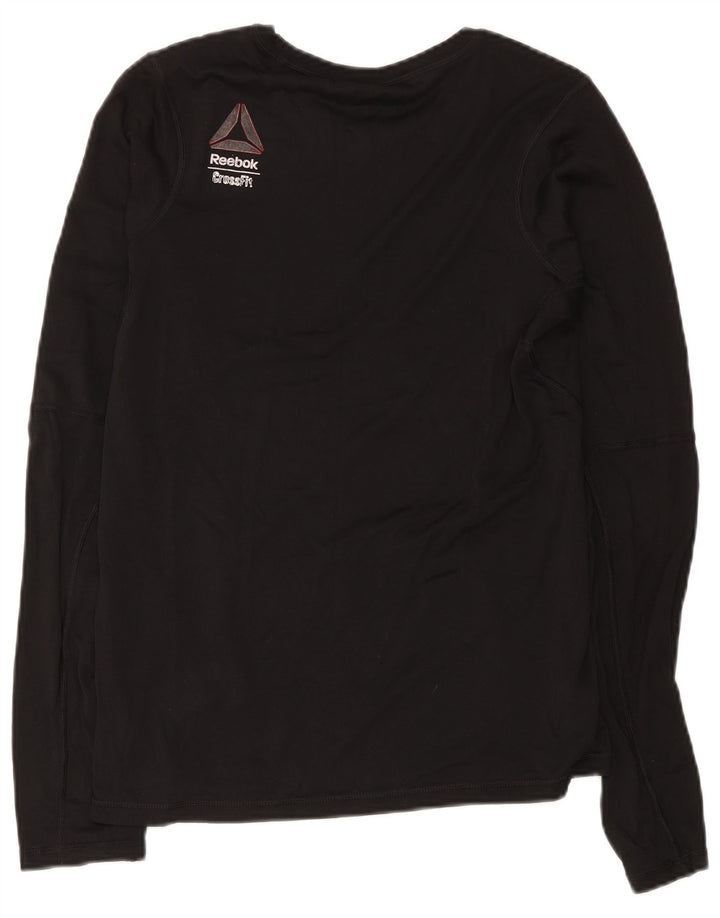 Męska koszulka Reebok Cross Fit z długim rękawem, średni czarny poliester