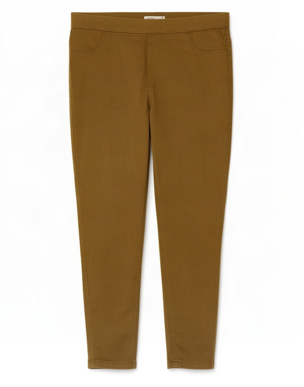 Marks & Spencer Damskie jeansy Crop Jegging UK 16 Large W34 L24 Khaki Cotton