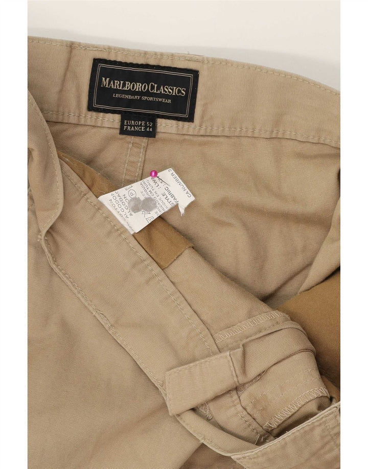 Męskie spodenki cargo Marlboro Classics EU 52 XL W36 beżowa bawełna