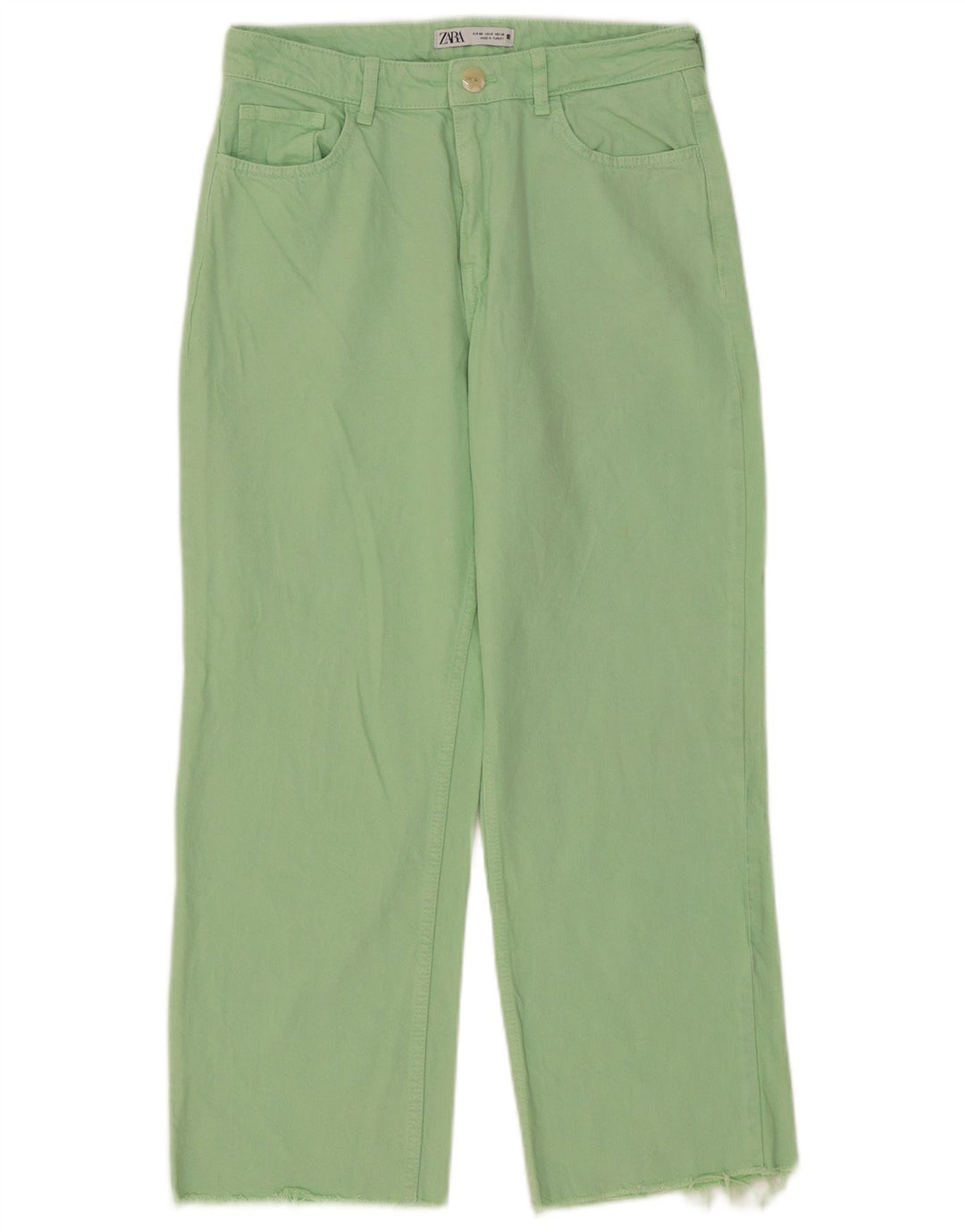 Damskie proste dżinsy Zara EU 40 Medium W30 L26 Zielona bawełna