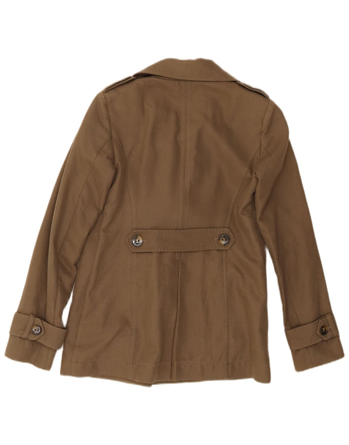Massimo Dutti Damski płaszcz grochowy EU 36 XS, bawełniany khaki