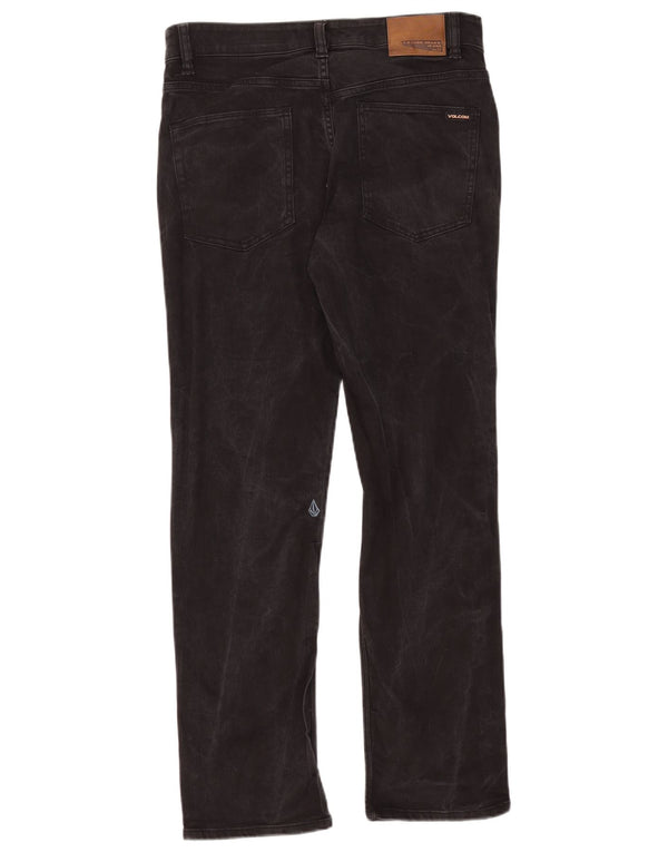 Męskie dżinsy Volcom Solver Straight W32 L30 Czarna bawełna