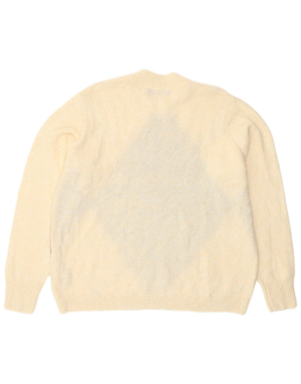 Marks & Spencer Damski sweter z okrągłym dekoltem, UK 16, duży w kolorze złamanej bieli