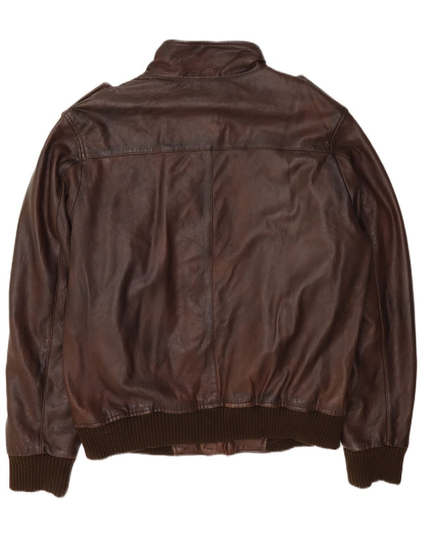Męska skórzana kurtka wojskowa Ben Sherman UK 42 XL brązowa