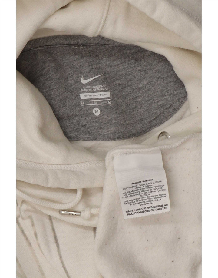 Męska bluza z kapturem Nike z grafiką, średnia biała bawełna