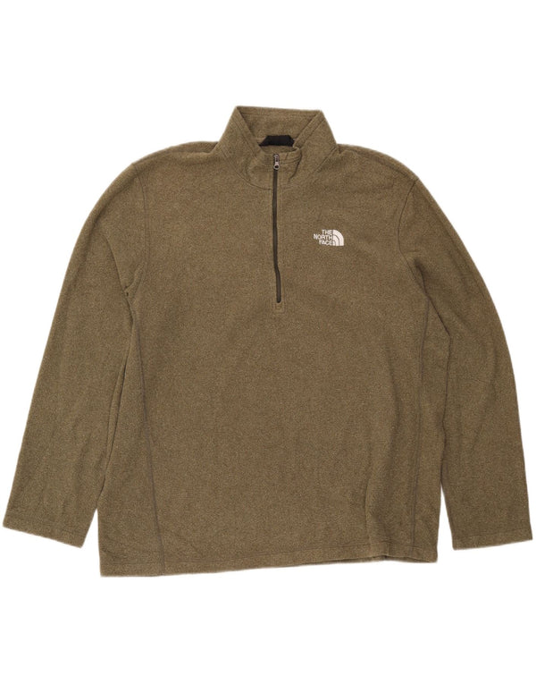 Męski sweter polarowy THE NORTH FACE XL, zapinany na zamek, w kolorze khaki