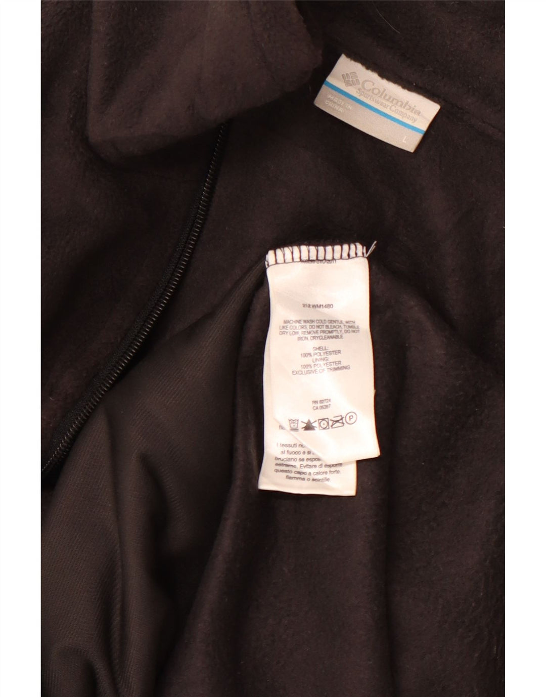 Męska kamizelka polarowa COLUMBIA UK 40, duża, czarna, poliester