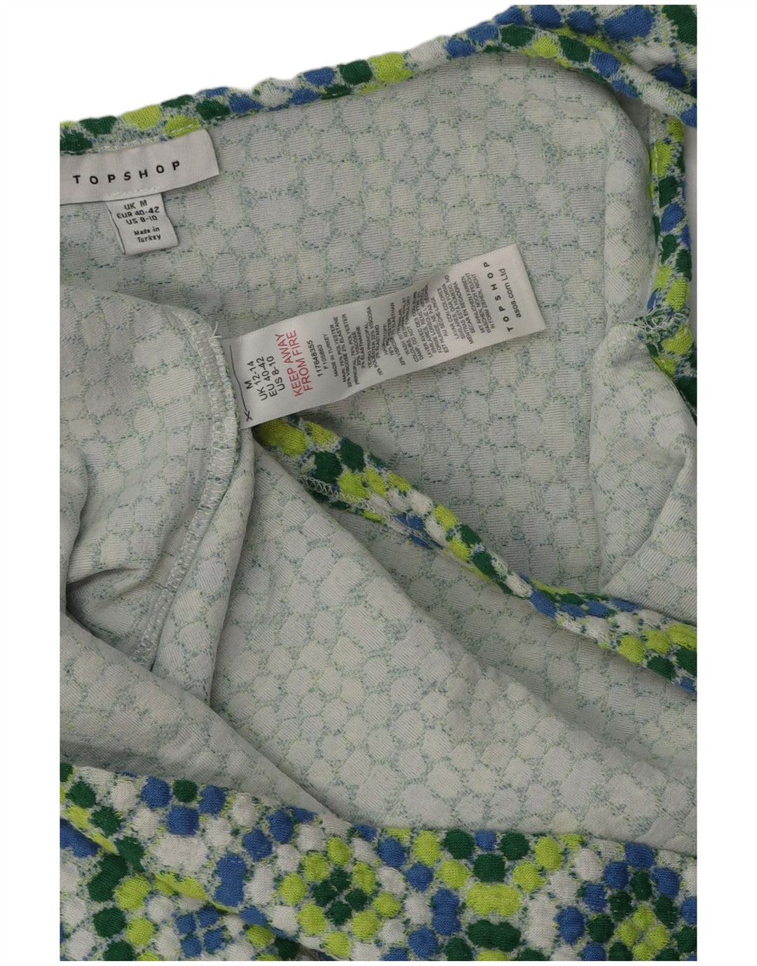 Damska sukienka letnia Topshop UK 12, średnia, wielokolorowa, poliester Ikat