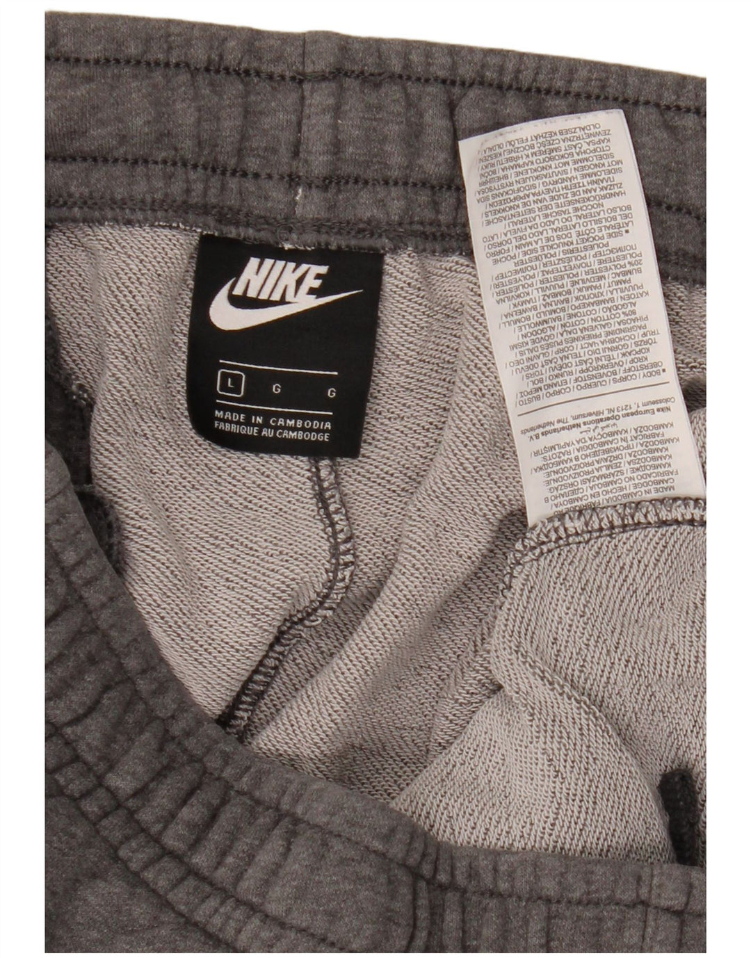 Męskie spodnie dresowe Nike, duże, szare, bawełniane