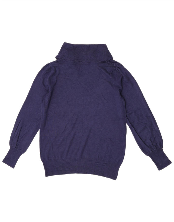 Marks & Spencer Damski sweter z golfem UK 10, mały, granatowy