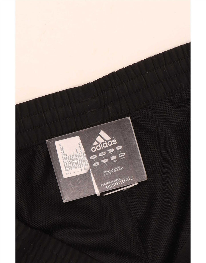 Męskie spodnie dresowe Adidas Climalite, duże, czarne, poliestrowe