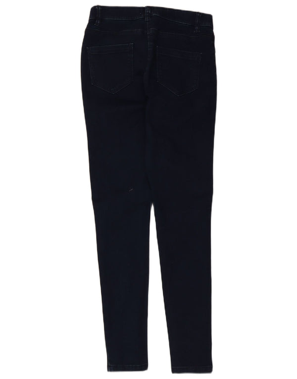 Damskie jeansy skinny M&Co UK 10 Small W26 L28 Granatowa bawełna