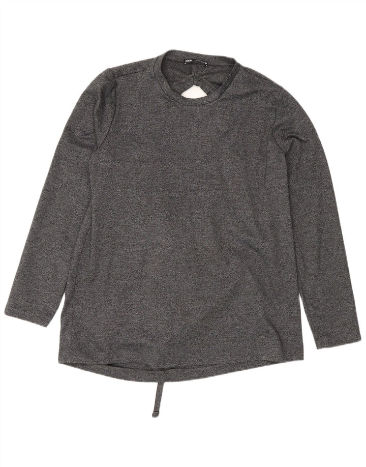 Damska bluzka oversize z długim rękawem Zara UK 10 Small Grey