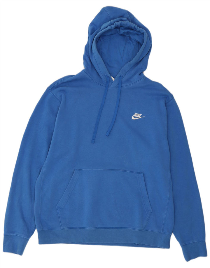 Męski sweter z kapturem Nike, duży, niebieski, bawełniany