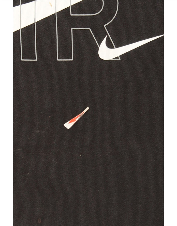 Męski sweter z grafiką Nike, mały, czarny, bawełniany